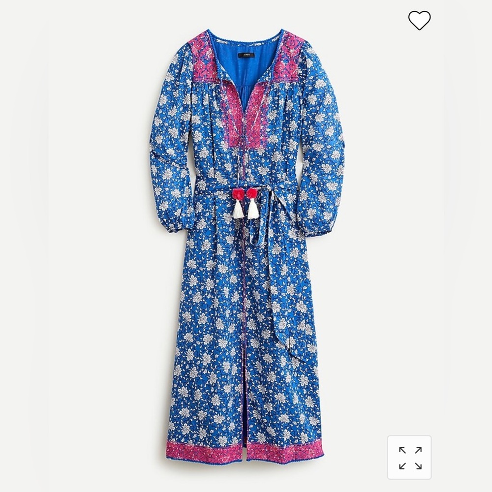J.Crew Belted tunic dress with night sky block print SZ XS